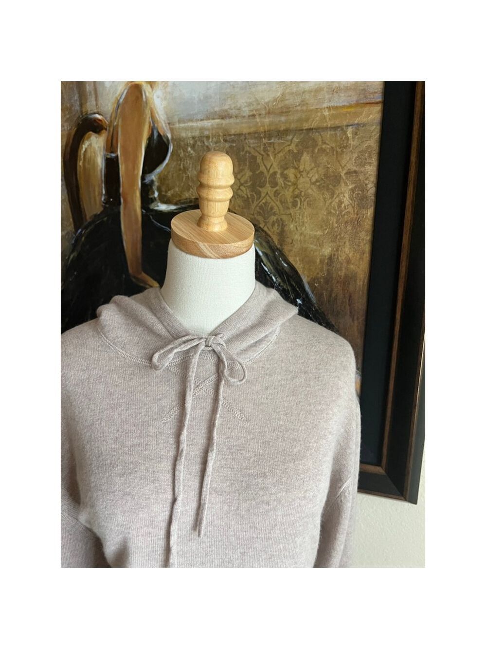 Brazeau Tricot Cashmere Hoodie Size 2/M Beige